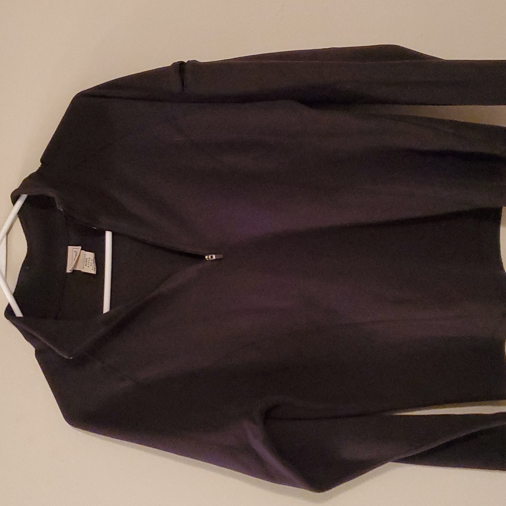1/4 zip Black women's size M L.L. Bean fleece